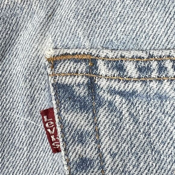 Vintage Y2K 2000 Levis 550 Men’s 34x34 Distressed Relaxed Fit Denim Jeans Blue - Picture 11 of 15